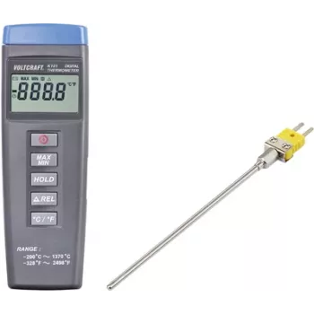 VOLTCRAFT K101 + TP 200 temperatūras mērīšanas instruments -200 līdz +1370 °C, K tipa zonde