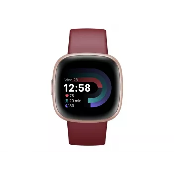 FITBIT Versa 4 viedpulkstenis | NFC | GPS | AMOLED | 24/7 aktivitāšu uzraudzība | ūdensizturīgs | Beet Juice/Copper Rose