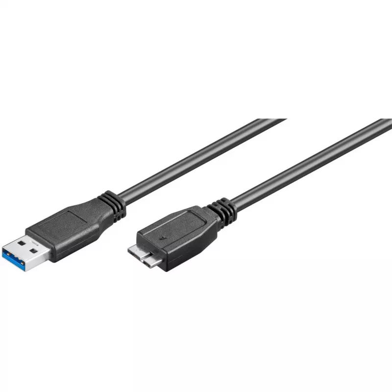 USB A uz Micro-USB B kabelis GOOBAY 95026 — 1,8 m, vīriešu-vīriešu, melns