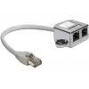 DeLOCK 65177 tīkla Y-sadalītāja kabelis, 1x RJ-45 uz 2x RJ-45, pelēks