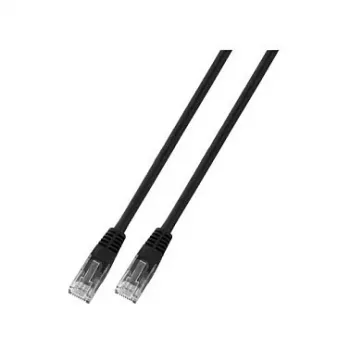 EFB-Elektronik RJ45 savienojuma kabelis Cat.6 U/UTP PVC CCA melns 5m (K8100SW.5)
