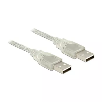 USB kabelis DeLOCK 83888 USB 2.0 1,5m caurspīdīgs