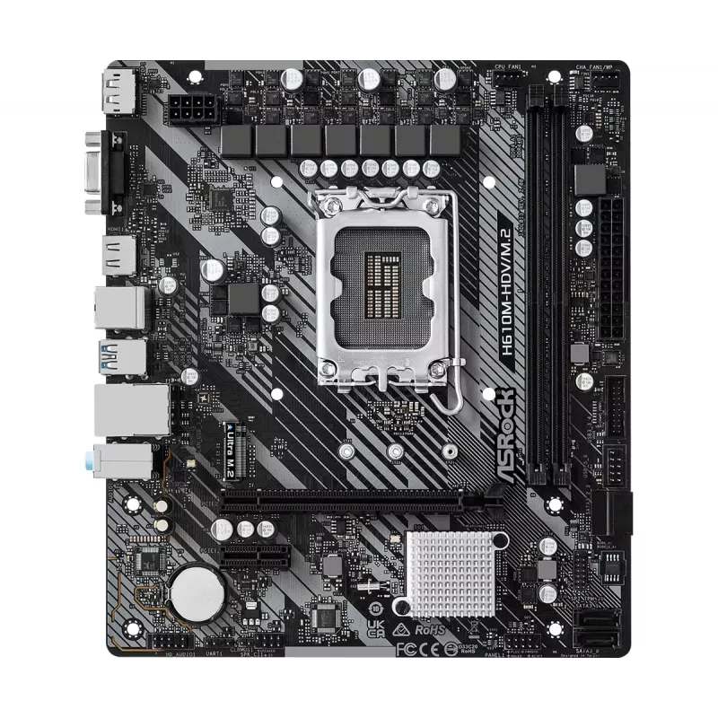 Mātesplate ASRock H610M-HDV/M.2 R2.0 LGA1700 DDR4 Micro-ATX