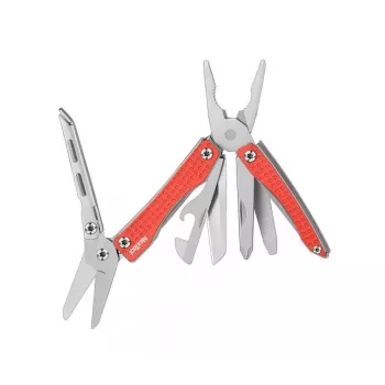 Daudzrīks Nextool NE20051 10-in-1 kompakts daudzrīks, nerūsējošais tērauds, sarkans, 78 g, 6,2 cm salocīts