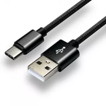 everActive kabelis USB-C 1m - Melns, pīts, ātrā uzlāde, 3A - CBB-1CB
