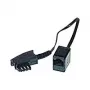 Helos 014149 tālruņa adapteris, TAE-F (M) uz RJ45 8P4C (F), 0,2 m, melnā krāsā