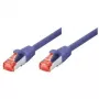 Tecline exertis Connect Patch-Cable RJ-45 (M) uz RJ-45 (M) 1 m SSTP CAT6 Halogēns-brīvs ceriņkrāsa (71501V)