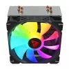 CPU gaisa dzesētājs SAVIO SAVGCOVORTEXX2ARGB ar 4 siltuma caurulēm, 120mm ARGB ventilators, melns