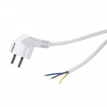 Logilink - Strāvas kabelis - CEE 7/7 (tēviņš) uz bez spraudņa - maiņstrāva 250 V - 1,5 m - Balts (CP136)