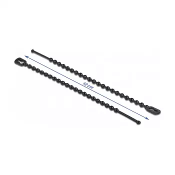DeLOCK 19566 Pērlīšu kabeļa saite L 100 x W 2,4 mm melna 100 gab.
