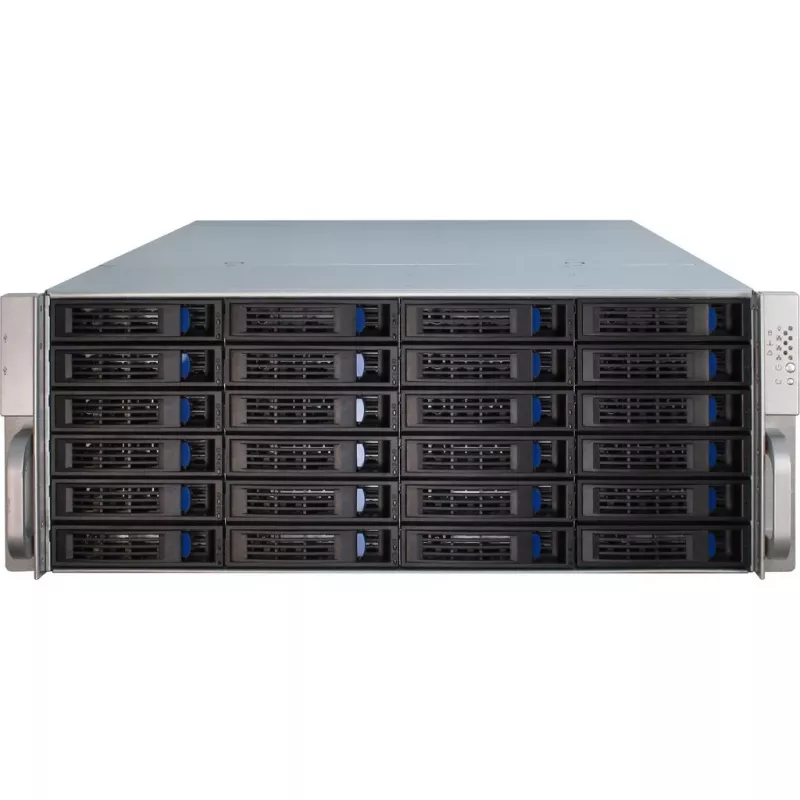 Servera korpuss Inter-Tech 4U-4424 Rack Melns, Sudrabs