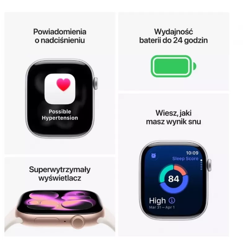 Viedpulkstenis Apple Watch Series 11 GPS + Cellular 42mm Zelts Titanis Korpuss Light Blush Sport Siksniņa M/L