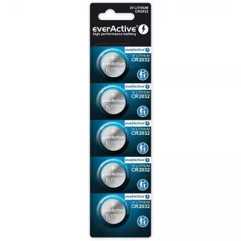 Litija baterijas everActive CR2032 - blisteris 5 gab.