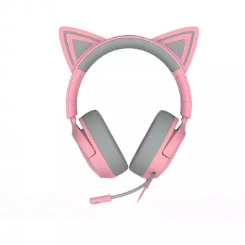 Austiņas Razer Kraken Kitty V3 X — Vadu USB Type-A, Pār-auss, 20–28kHz, 1,3 m kabelis, Rozā