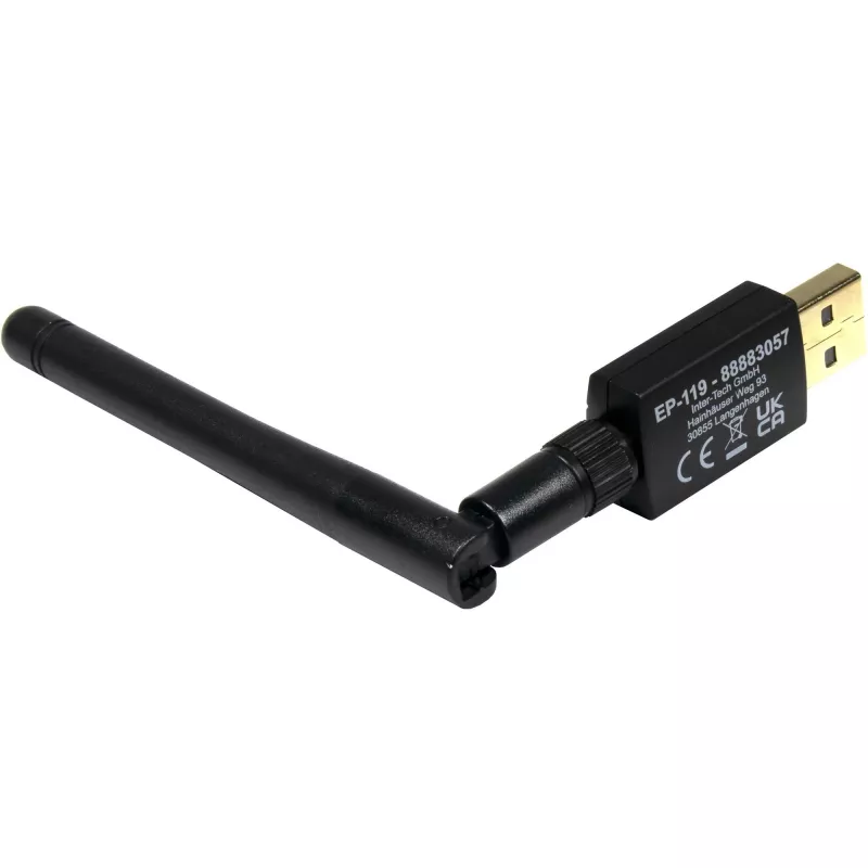 USB Wi‑Fi / Bluetooth adapteris INTER-TECH EP-119, Wi‑Fi 5 (802.11ac) divjoslu 600 Mbit/s