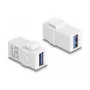 DeLOCK Keystone modulis USB 3.0 A ligzda-ligzda balts 1:1