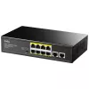 Nepārvaldāms tīkla slēdzis Cudy FS1010P ar 8 PoE+ un 2 uplink portiem, Fast Ethernet (10/100), 120 W, melns