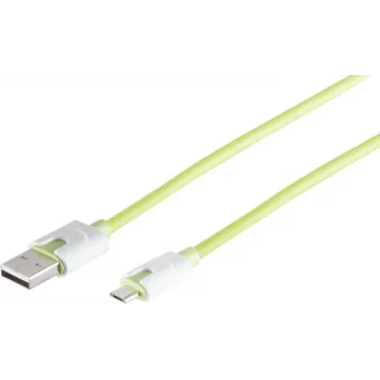 USB kabelis S/CONN 14-50003 USB 3.2 Gen 1 0,3 m zaļš
