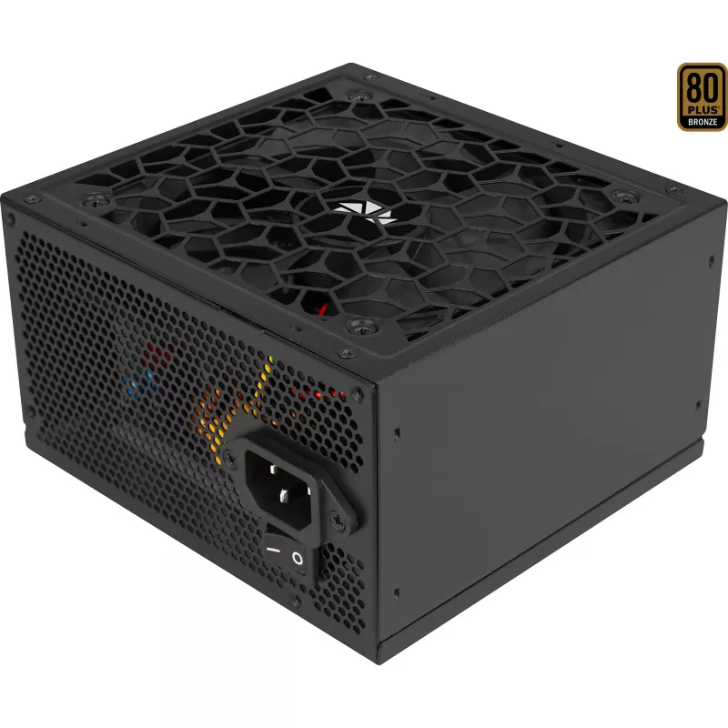 Aerocool AERO BRONZE 750W V2 ATX datora barošanas avots ACPB-AR75AEC.12, 80 PLUS Bronze, aktīvais PFC, melns