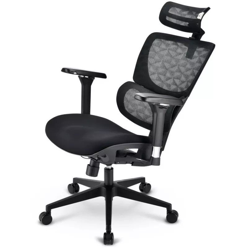 Biroja krēsls Sharkoon OfficePal C40 — melns, ergonomisks dizains, regulējams augstums