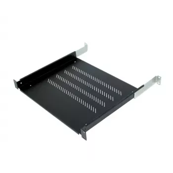 Plaukts 19 inch Triton RAB-UP-450-A4 1U 450mm 80kg Melns Plastmasa