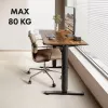 Ergo Office elektriski regulējams augstuma galds, max augstums 1160mm, max slodze 80kg, bez darba virsmas, melns, ER-400 B
