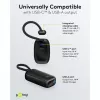 Powerbank 5.000 mAh ar integrētu USB-C kabeli 13cm, 20W (melns, 5 Ah, 1x USB-A, 1x USB-C, PD, QC)