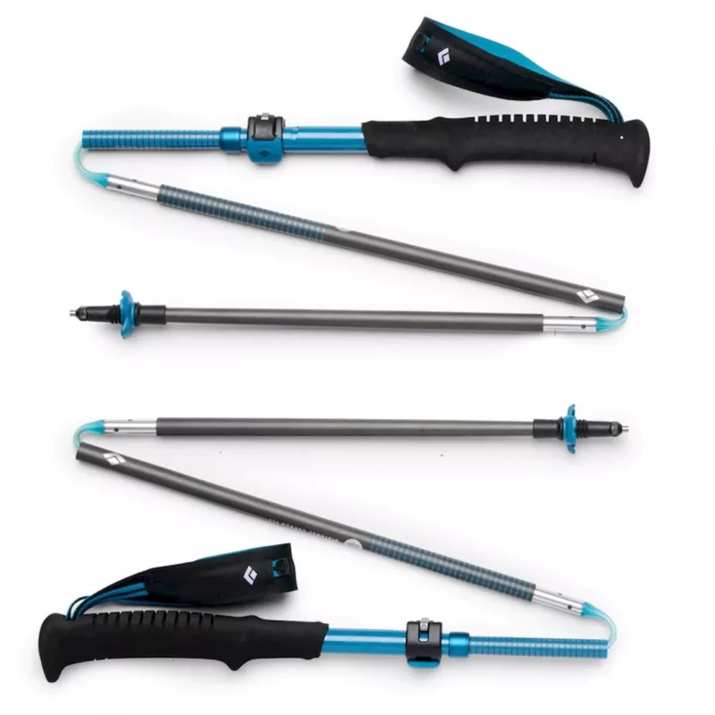 Nūjošanas nūjas Black Diamond Distance Carbon FLZ, regulējamas 110–125 cm, oglekļa šķiedra, salokāmas, 3 segmenti, 336 g