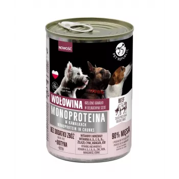 Slapjā suņu barība PetRepublic Monoprotein Liellopu gaļa 400 g