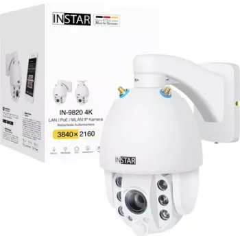 IP kamera Instar IN-9820 4K Balta — 4K izšķirtspēja, nakts redzamība, kustību detekcija