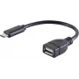 USB kabelis S/CONN 13-20015 USB 2.0 0.12 m USB-C USB-A Melns