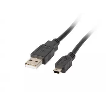 USB 2.0 kabelis mini AM-BM5P 1,8m melns