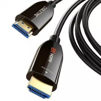 Aktīvā optiskā HDMI 2.1 kabelis 20m, 8K@60Hz, 48Gbps, zeltīti savienotāji