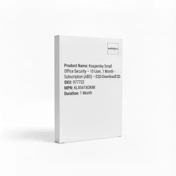 Kaspersky Small Office Security – 10 lietotāji, 1 mēnesis - abonements (ABO) – ESD lejupielāde
