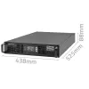 Qoltec nepārtrauktās barošanas avots AWARYJNY DO RACK 3KVA 3000W jaudas koeficients 1.0 LCD EPO USB on-LINE (3VA, 3000W, dubultās pārveidošanas online UPS)