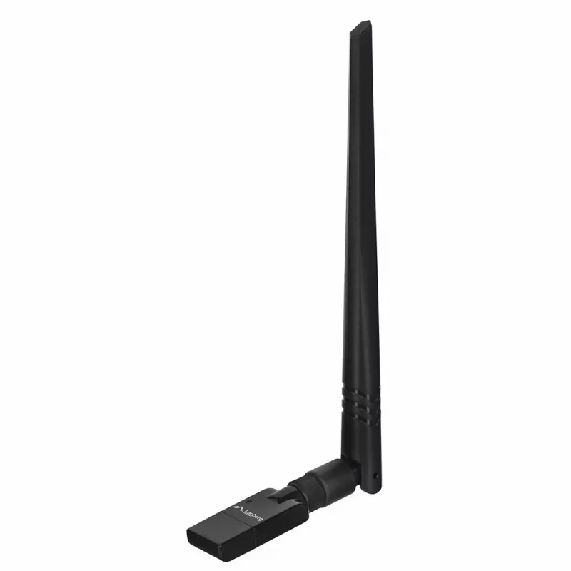 USB Wi‑Fi Adapter LANBERG NC-0300-WIE, USB 2.0, Divas ārējās antenas 5 dBi, WLAN 300 Mbps, Ethernet/WLAN, Melns