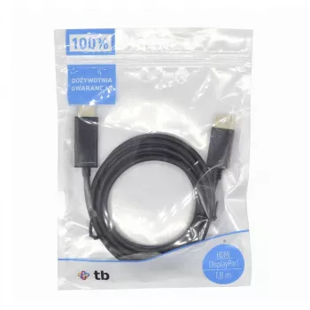 TB DisplayPort–HDMI kabelis AKTBXVDMHMDP18B 1,8 m, melns