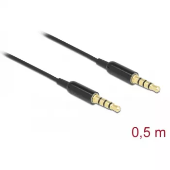 Audio kabelis DeLOCK 66075 0.5m 3.5mm Melns