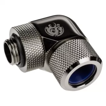 Adapter 90° BitsPower Advanced Multi-Link G1/4 collītis uz 14 mm OD cietcauruli — grozāms