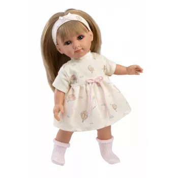 Leļļu Llorens Elena 35 cm — reālistisks izskats, mīksts ķermenis