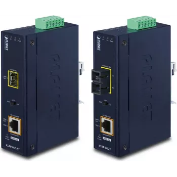 PLANET IGTP-802T Industriālais Gigabitu multivides pārveidotājs ar PoE+