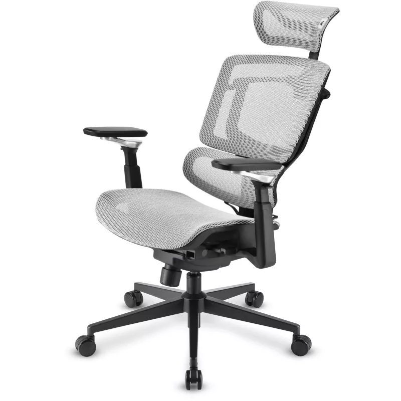 Biroja krēsls Sharkoon OfficePal C50M — polsterēts sēdeklis, sietveida atzveltne, melns, atzveltne 49×63 cm, sēdekļa platums 50 cm