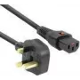 Strāvas vads ACT PC980 — UK spraudnis uz C13 IEC Lock, 2 m, 230 V 10 A, melns