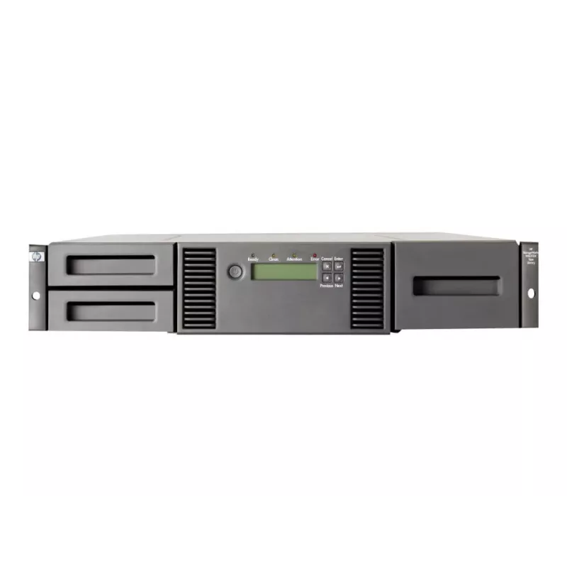 Hewlett Packard Enterprise HPE StorageWorks MSL2024 - Lentu bibliotēka - LTO Ultrium - maksimālais diskdziņu skaits: 2 - Rack - stiprināms statīvā - 2U - svītrkodu lasītājs - ProLiant DL120