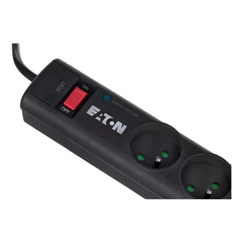 EATON Protection Strip 6 FR — 6 rozetes, 525 J, 10 A, 220–250 V, 1 m kabelis