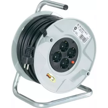 Kabeļa spole hugo brennenstuhl AK260 — 50 m H05VV-F 3G1,5, 4 kontaktligzdas