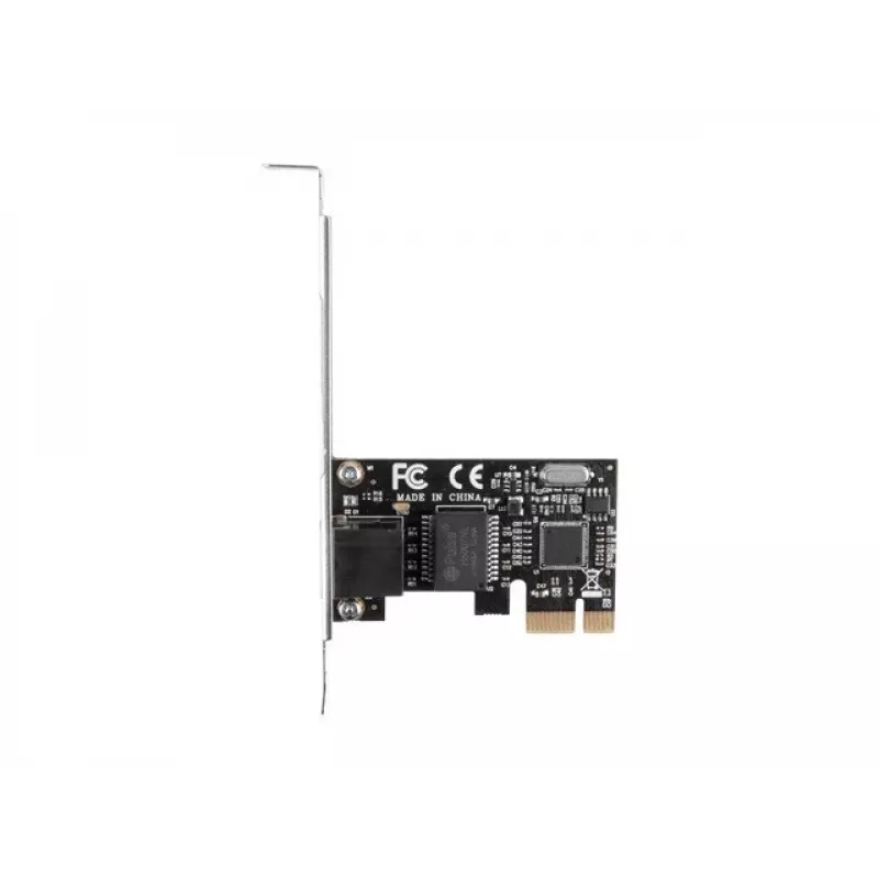 Iekšējā tīkla karte LANBERG PCE-1GB-201, PCI Express, 1× RJ-45 Gigabit (1000 Mbit/s), melna