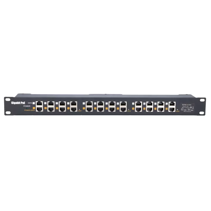 Extralink Gigabit PoE Injectors 12 Porti 12x 1000Mb/s RJ45, Rackmount