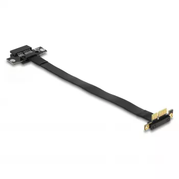 DeLOCK Riser Card PCI Express x1 vīrišķais 90° leņķa savienotājs uz x1 slotu ar kabeli 30 cm