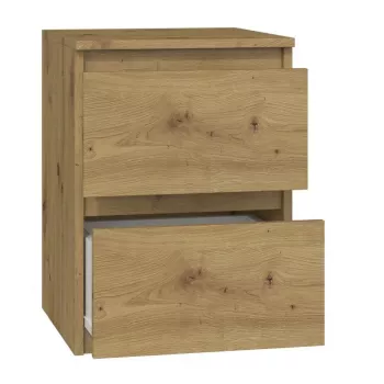Naktsgaldiņš Top e shop M2 ARTISAN, 2 atvilktnes, Ozolkoka efekts, 300×300×400 mm
